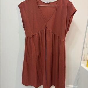 Primark Rust V-Neck Tunic Dress